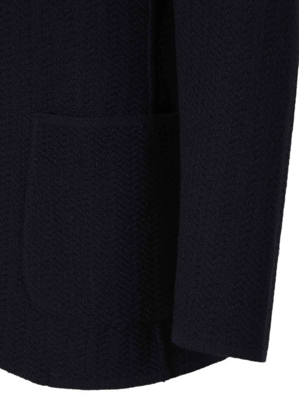 Lardini herringbone-knit virgin wool jacket Blauw