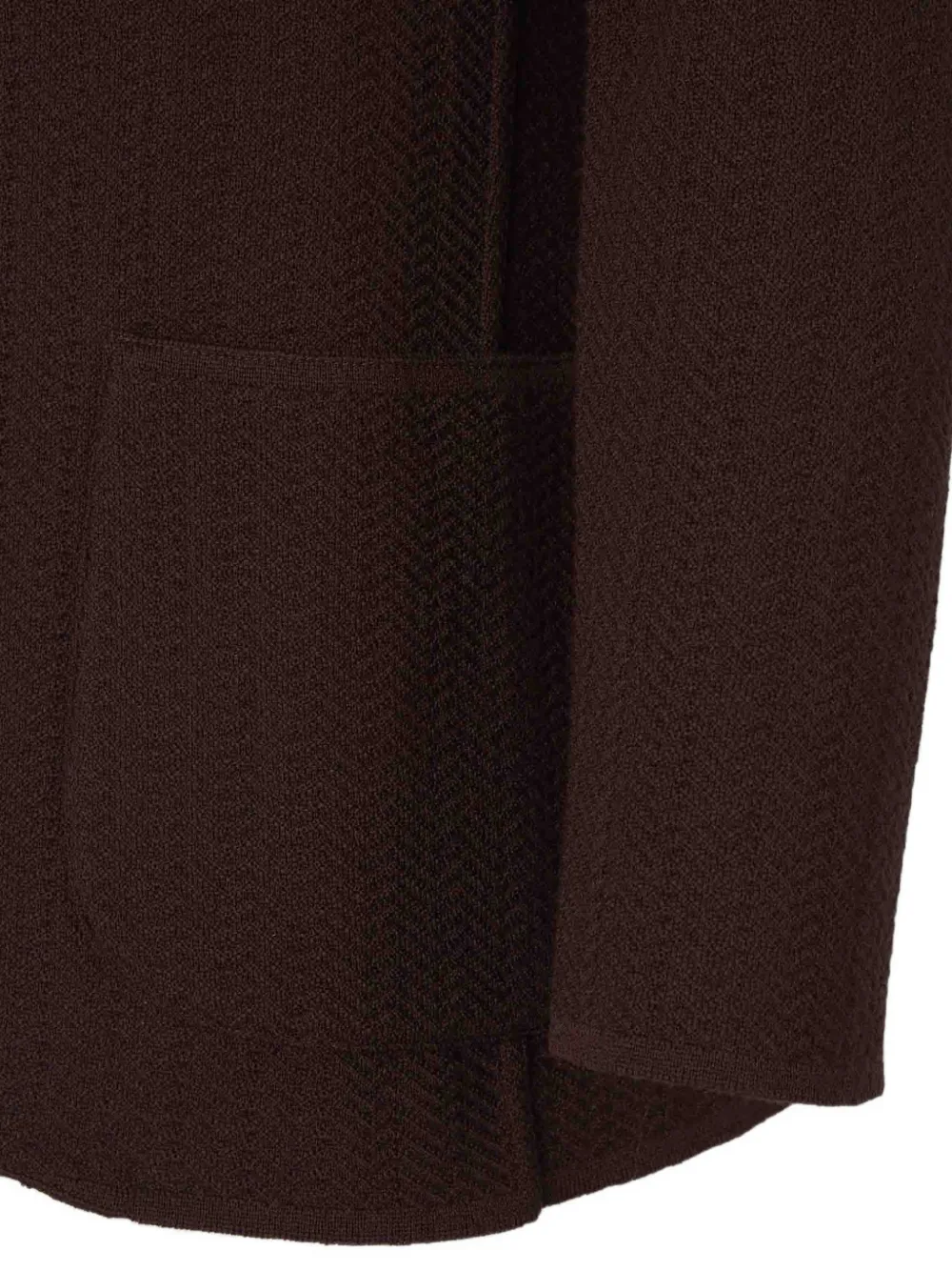 Lardini Gebreid jack met visgraatpatroon Bruin