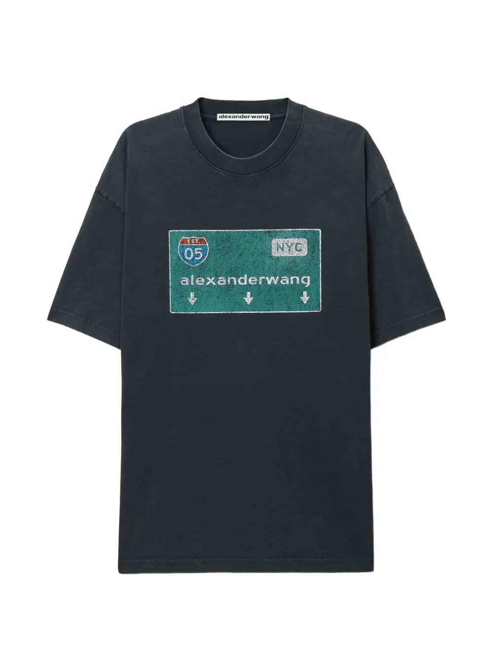 Alexander Wang Street Sign Graphic T-shirt In Black