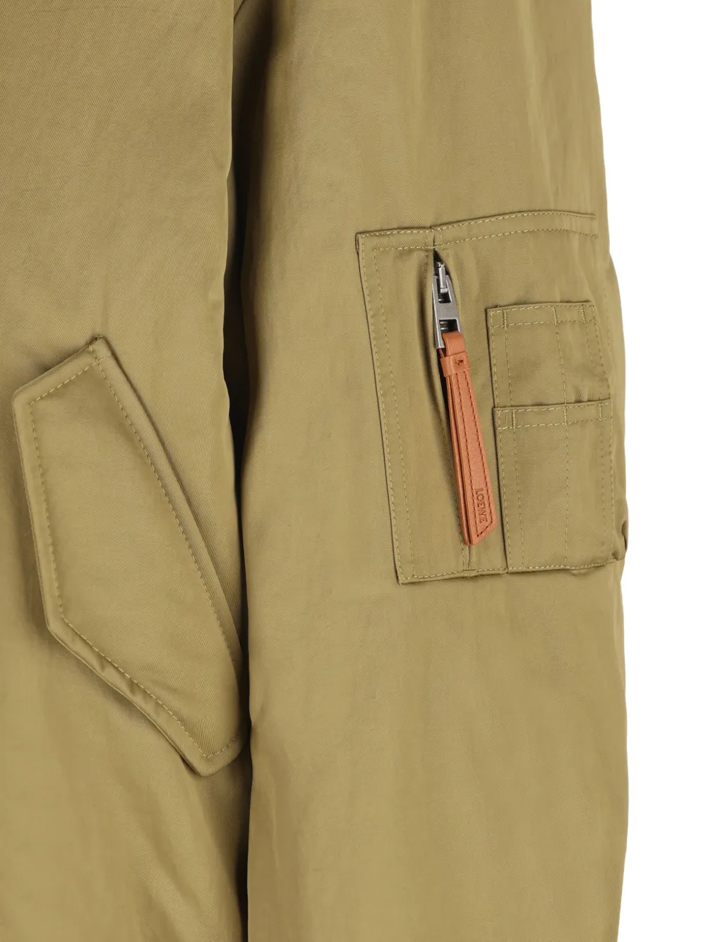 LOEWE Bomberjack met capuchon Groen