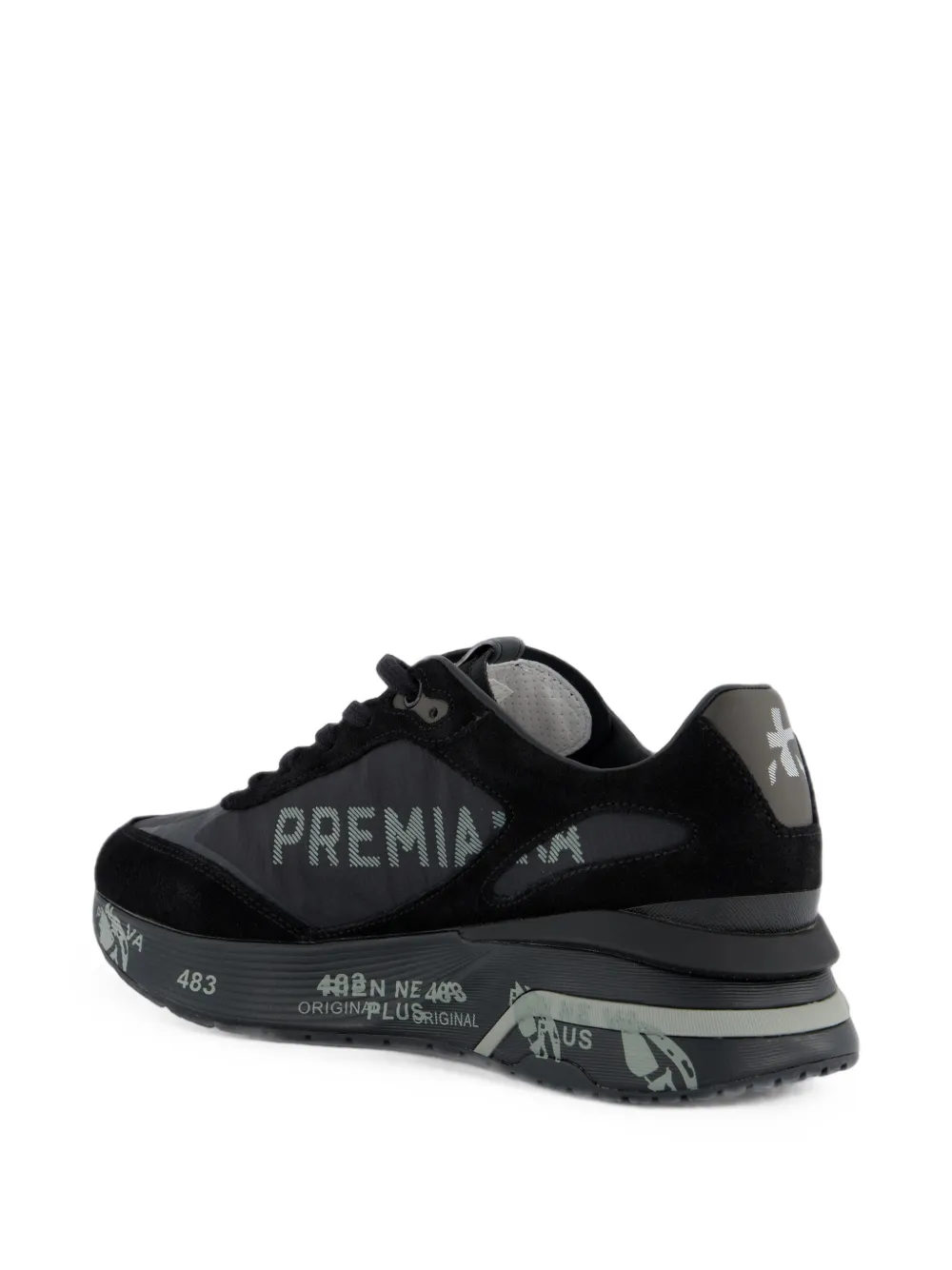 Premiata Moe Run panelled sneakers Zwart