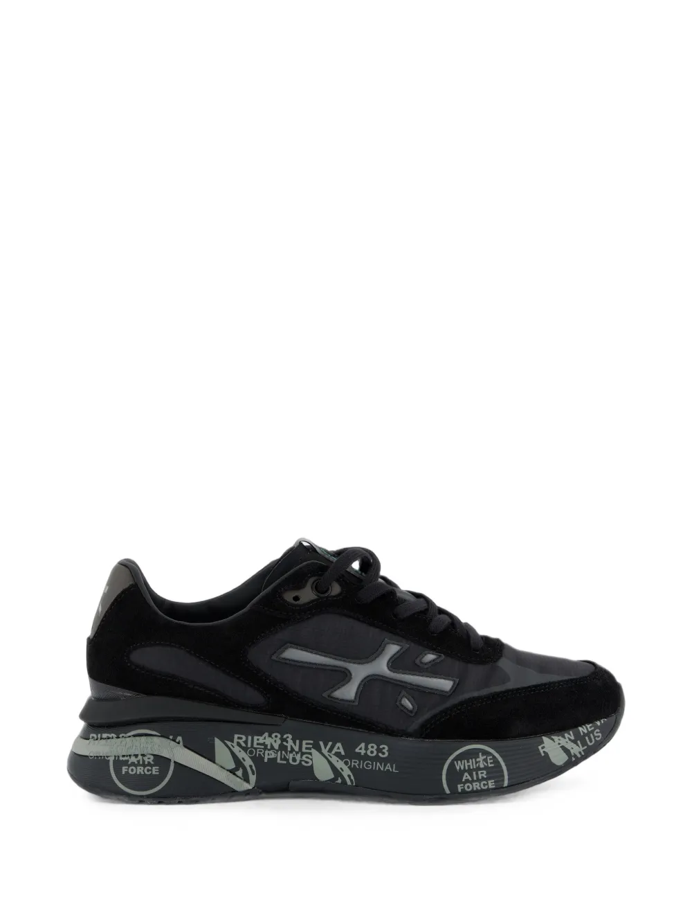 Premiata Moe Run panelled sneakers Zwart