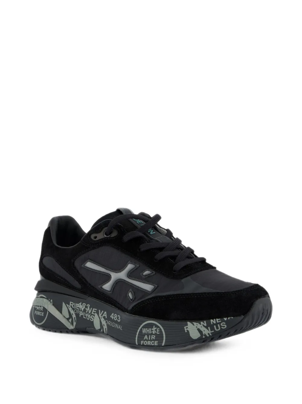 Premiata Moe Run panelled sneakers Zwart