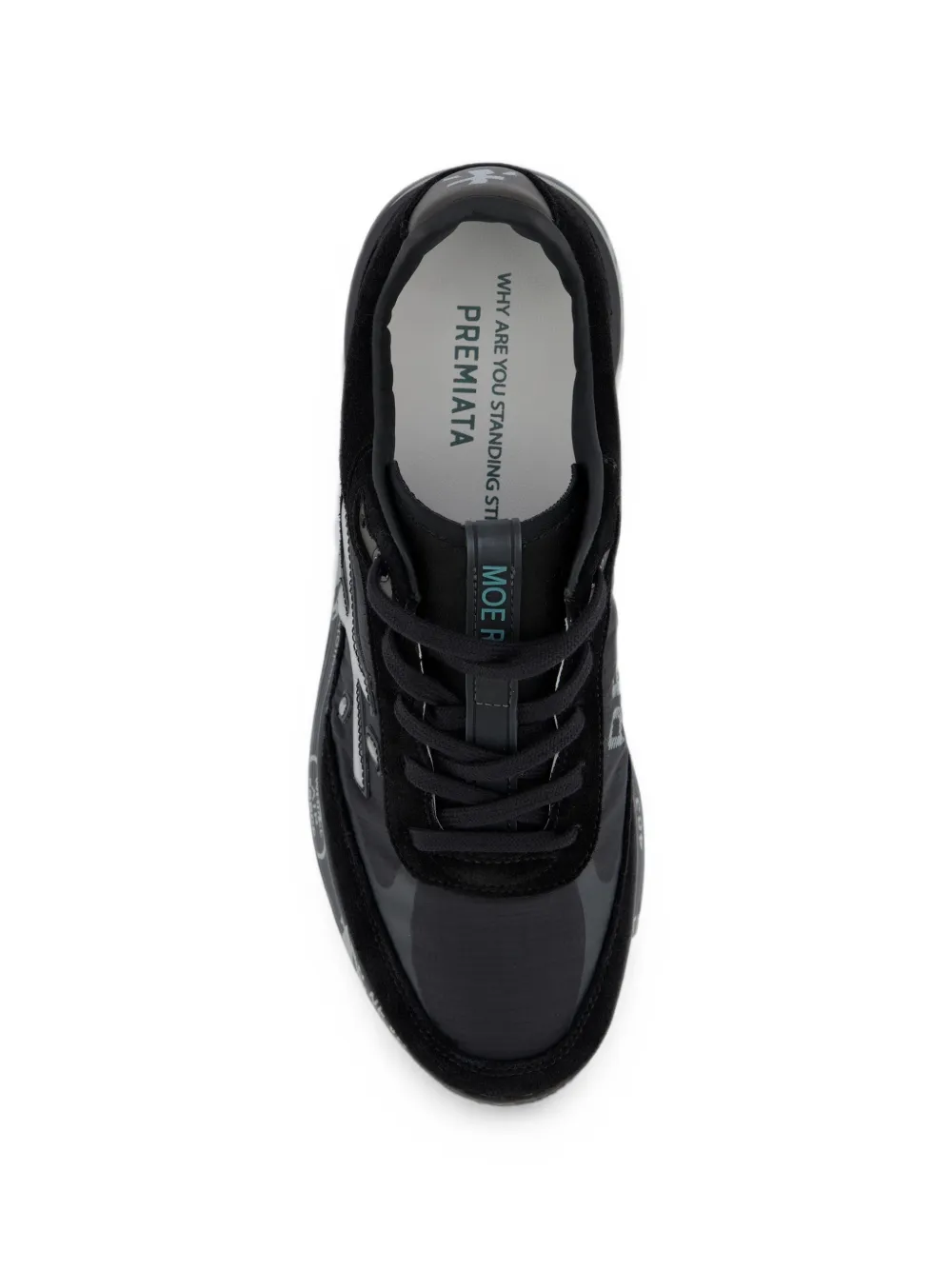 Premiata Moe Run panelled sneakers Zwart