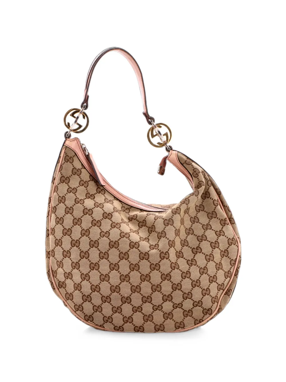 Gucci Pre-Owned Borsa passepartout Twins media in tela GG - Marrone