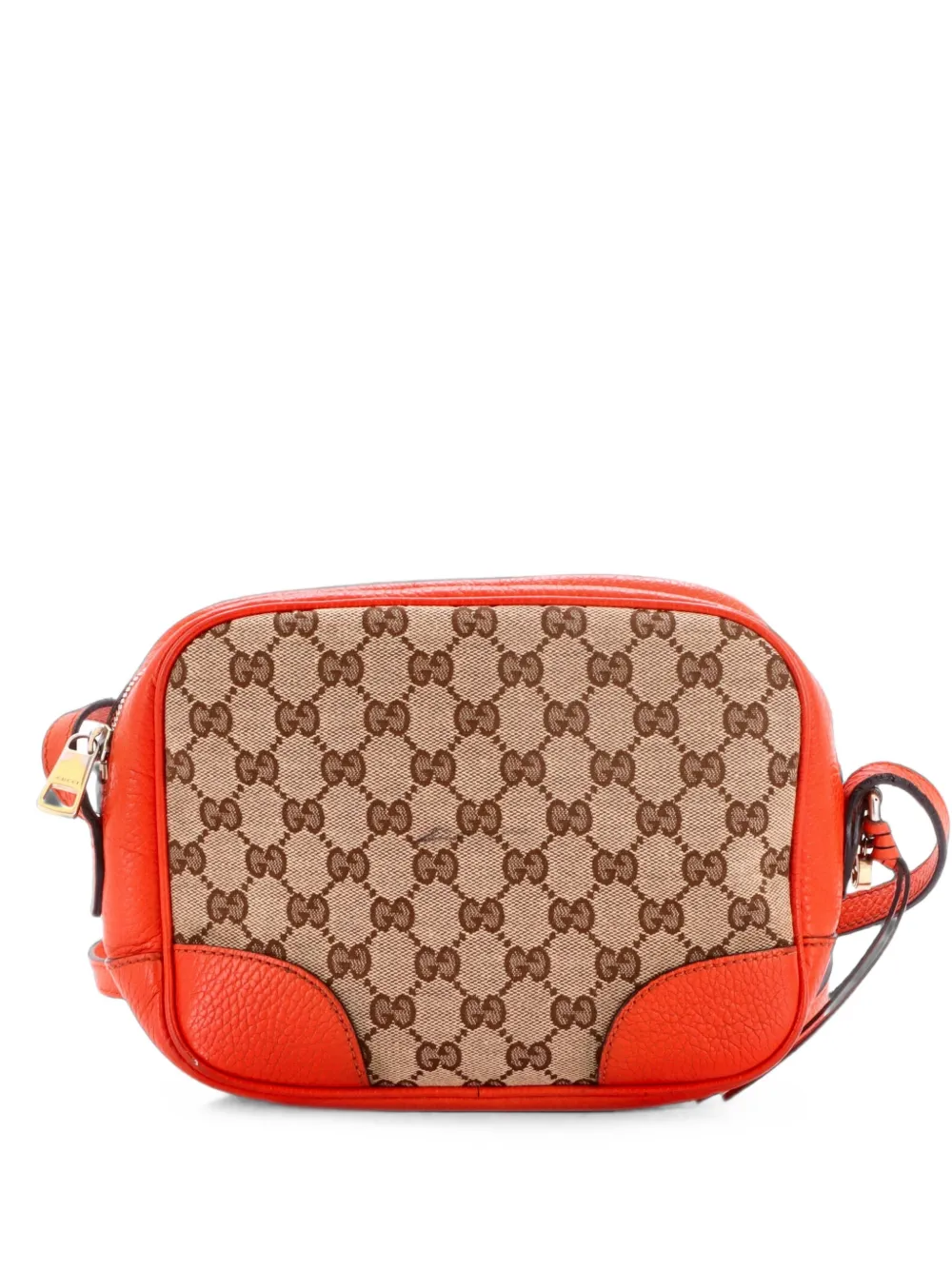 Gucci Pre-Owned Borsa a tracolla Bree Disco mini in tela cerata GG e pelle - Arancione