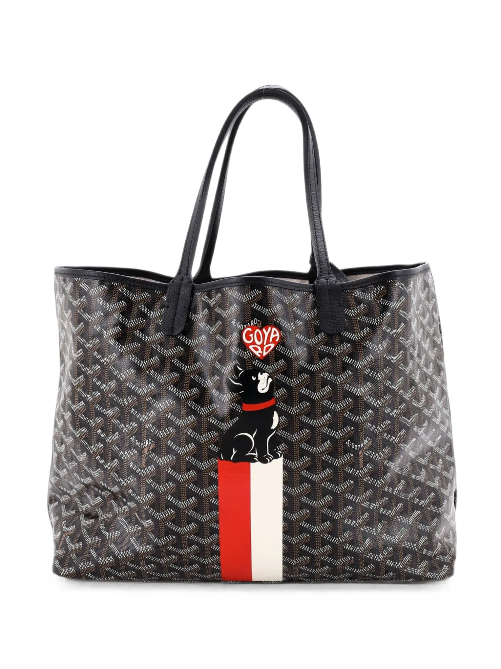 Goyard Pre-Owned Beschichtete Saint Louis PM Canvas-Tote Bag - Schwarz