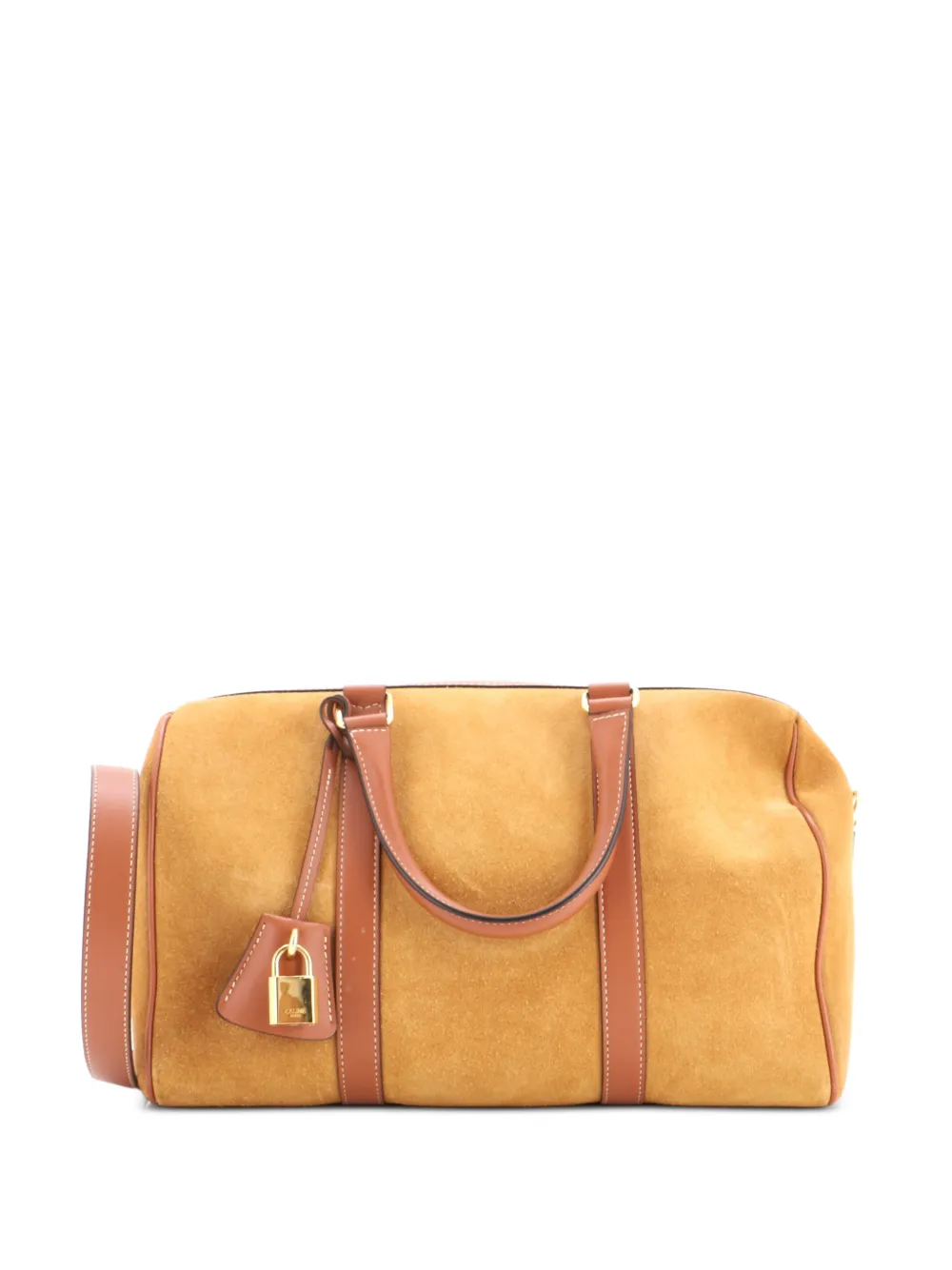 Celine Pre-Owned Convertible Boston Bag Suede and Leather Large travel bag - Marrone