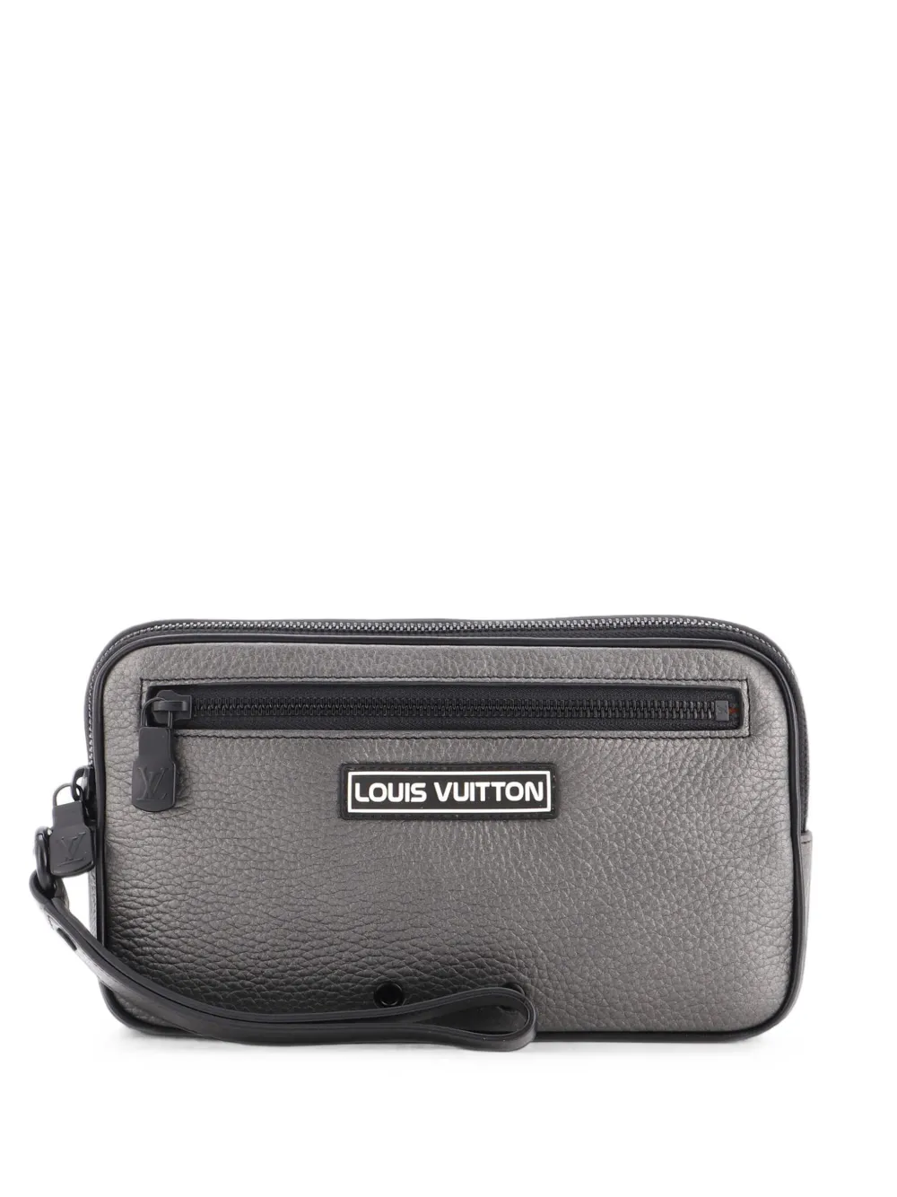 Louis Vuitton Pre-Owned Clutch Alpha in pelle Taurillon con cinturino da polso - Grigio