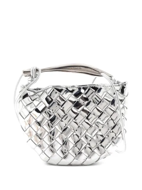 Bottega Veneta Pre-Owned Sardine Top Handle Bag Metallic Leather Mini crossbody bag