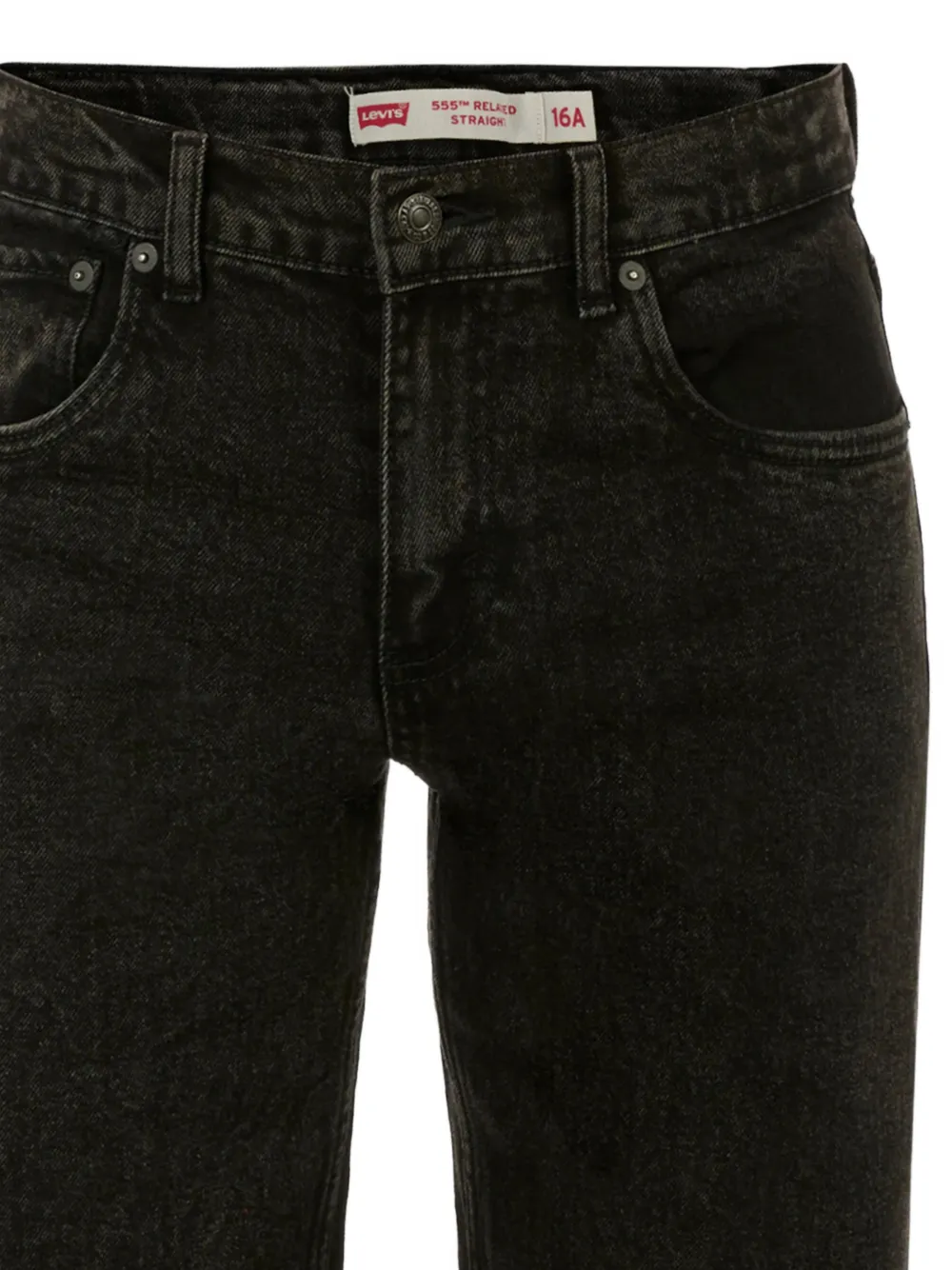 Levi's Kids Ruimvallende straight jeans Zwart