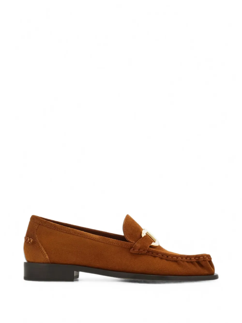 Ferragamo Gancini ornament moccasins - Marrone
