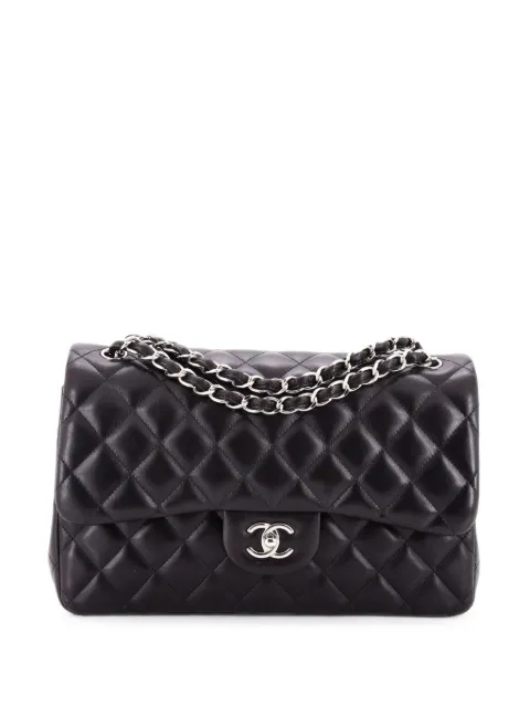 CHANEL Pre-Owned Classic Double Flap Bag Quilted Lambskin Jumbo shoulder bag