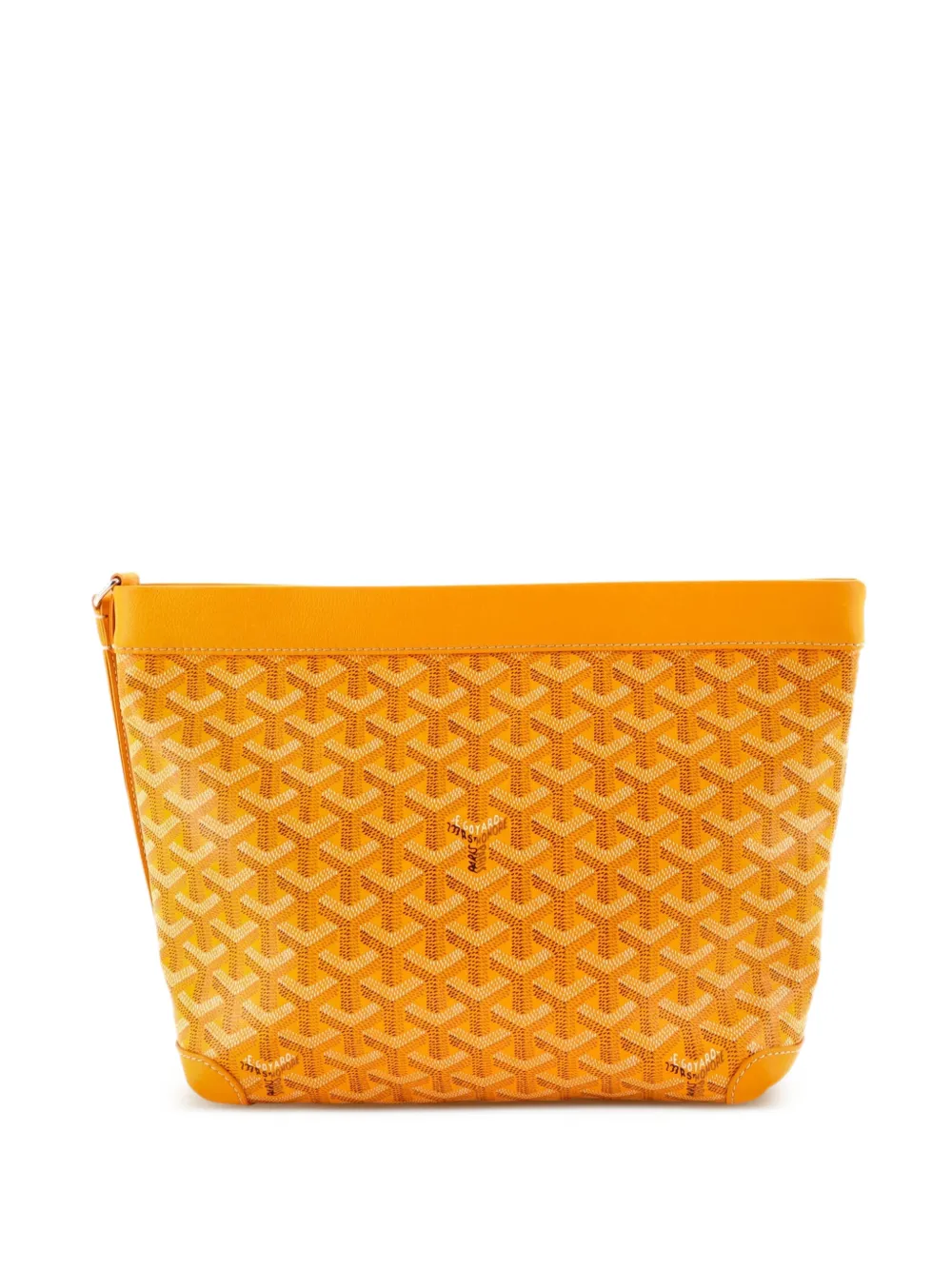 Goyard Pre-Owned pochette Goyardine Conti Pouch - Jaune Goyard Pre-Owned pochette Goyardine Conti Pouch - Jaune
