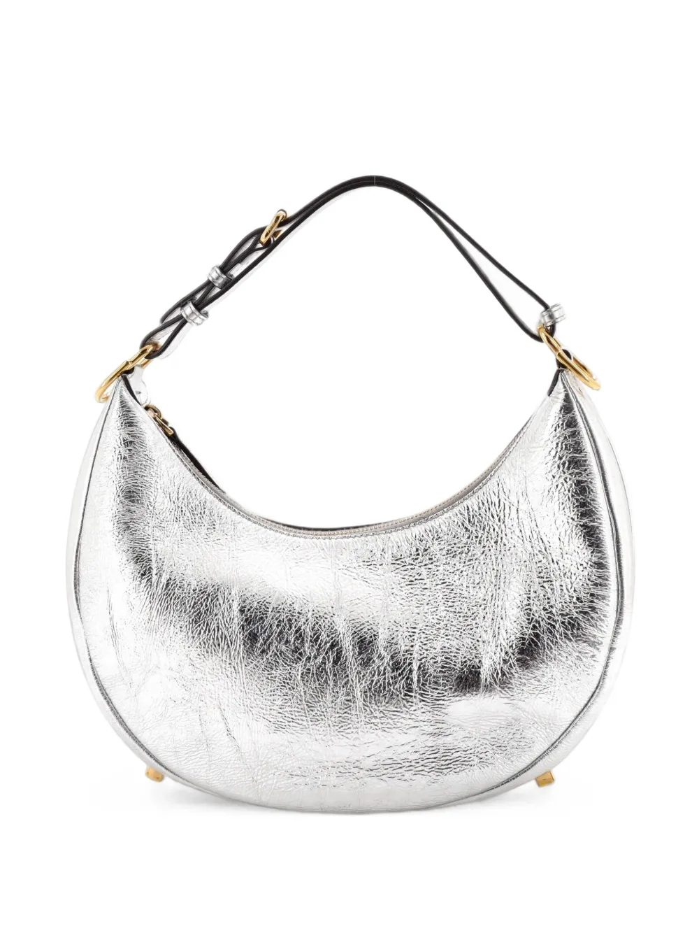 Fendi Pre-Owned Fendigraphy Bag Leather Small hobo bag - Effetto metallizzato