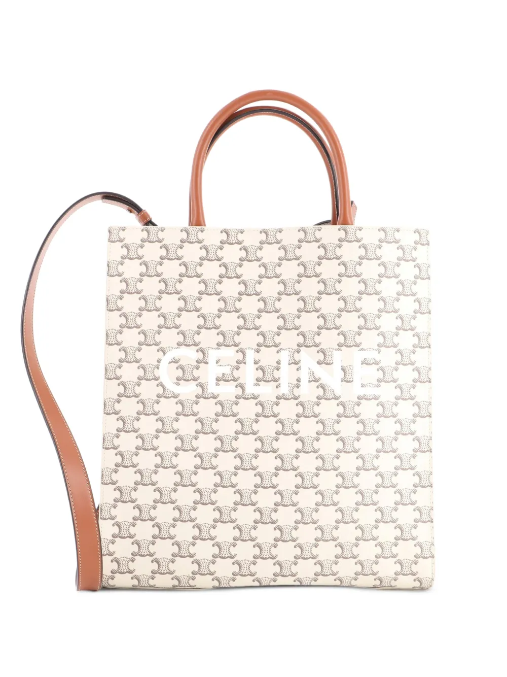 Celine Pre-Owned Vertical Cabas Triomphe Coated Canvas Medium tote bag - Toni neutri