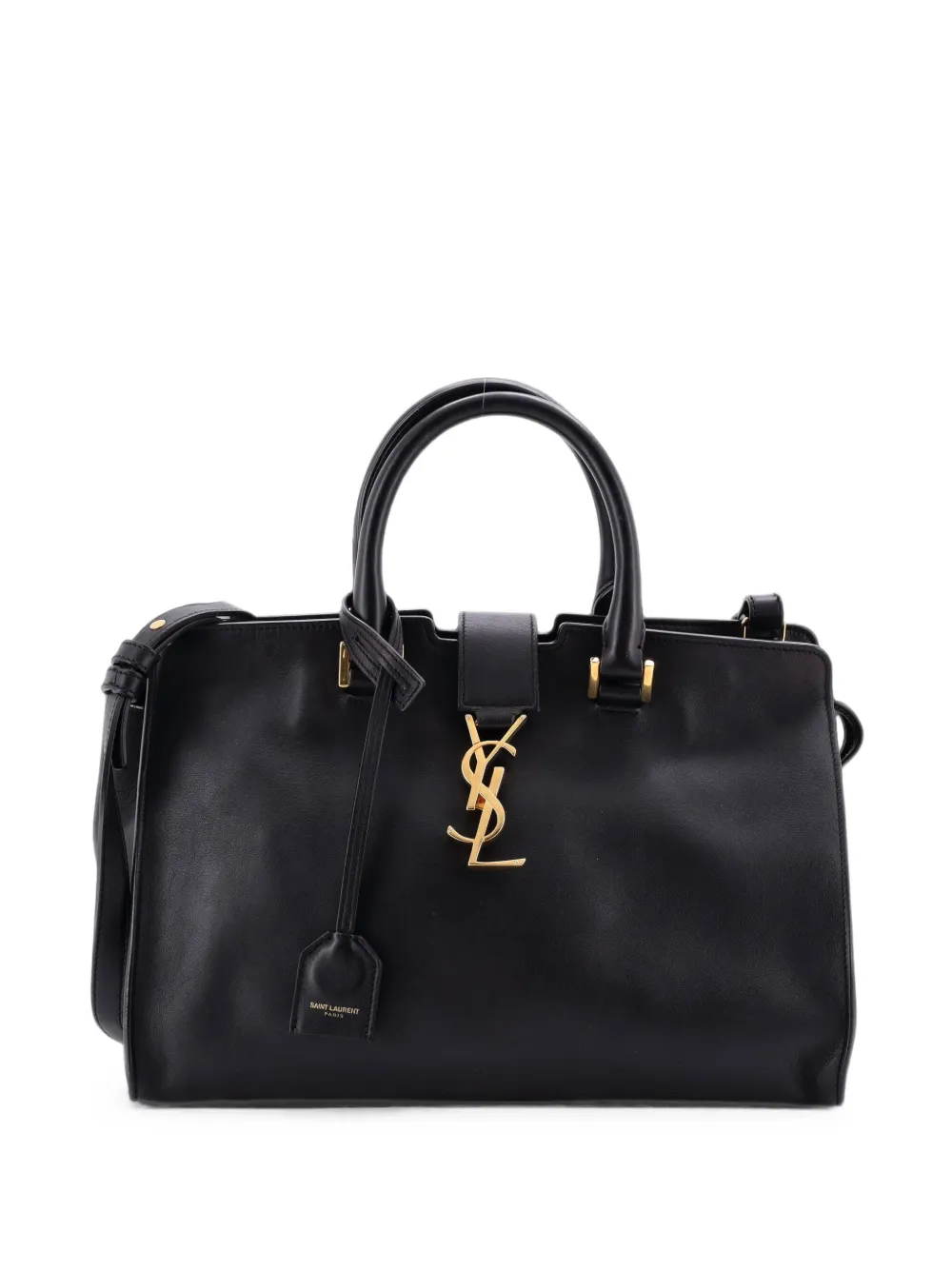 Saint Laurent Pre-Owned Monogram Cabas Leather Small satchel - Nero