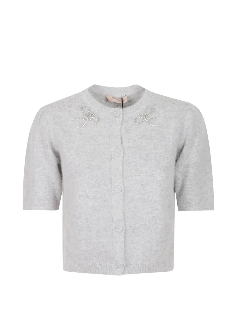 TWINSET Cardigan con fiocco - Grigio