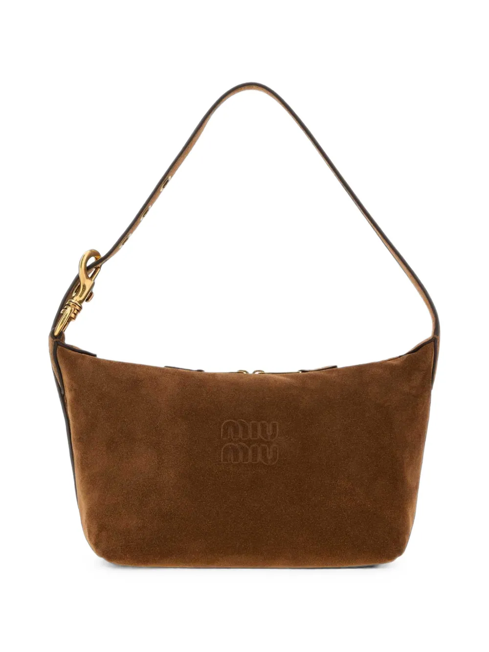 Miu Miu Spirit suede bag - Marrone