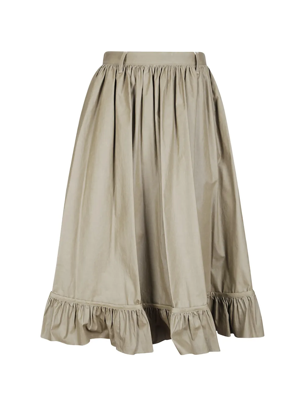 Mm6 Maison Margiela Ruffled Gathered Maxi Skirt In 그린