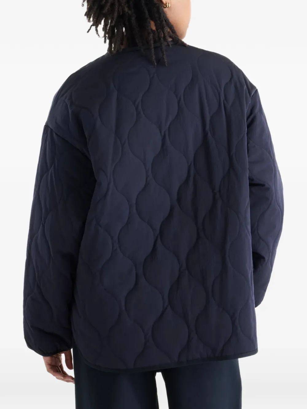 New Balance quilted bomber jacket Blauw
