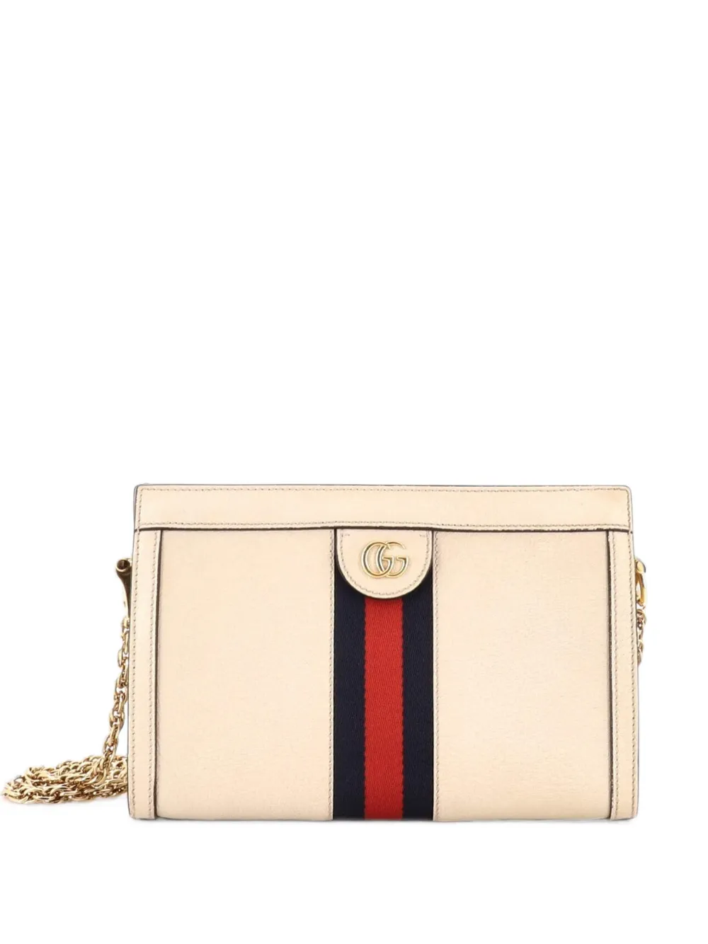 Gucci Pre-Owned Ophidia Chain Shoulder Bag Leather Small crossbody bag - Toni neutri