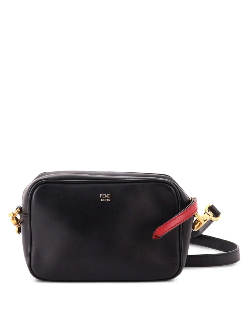 Fendi Pre-Owned Camera Bag Zucca Embossed Leather Small crossbody bag - Nero