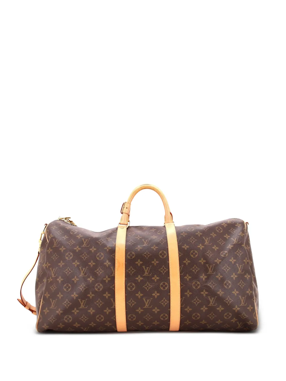 Louis Vuitton Pre-Owned Keepall Bandouliere Bag Monogram Canvas 55 travel bag - Marrone