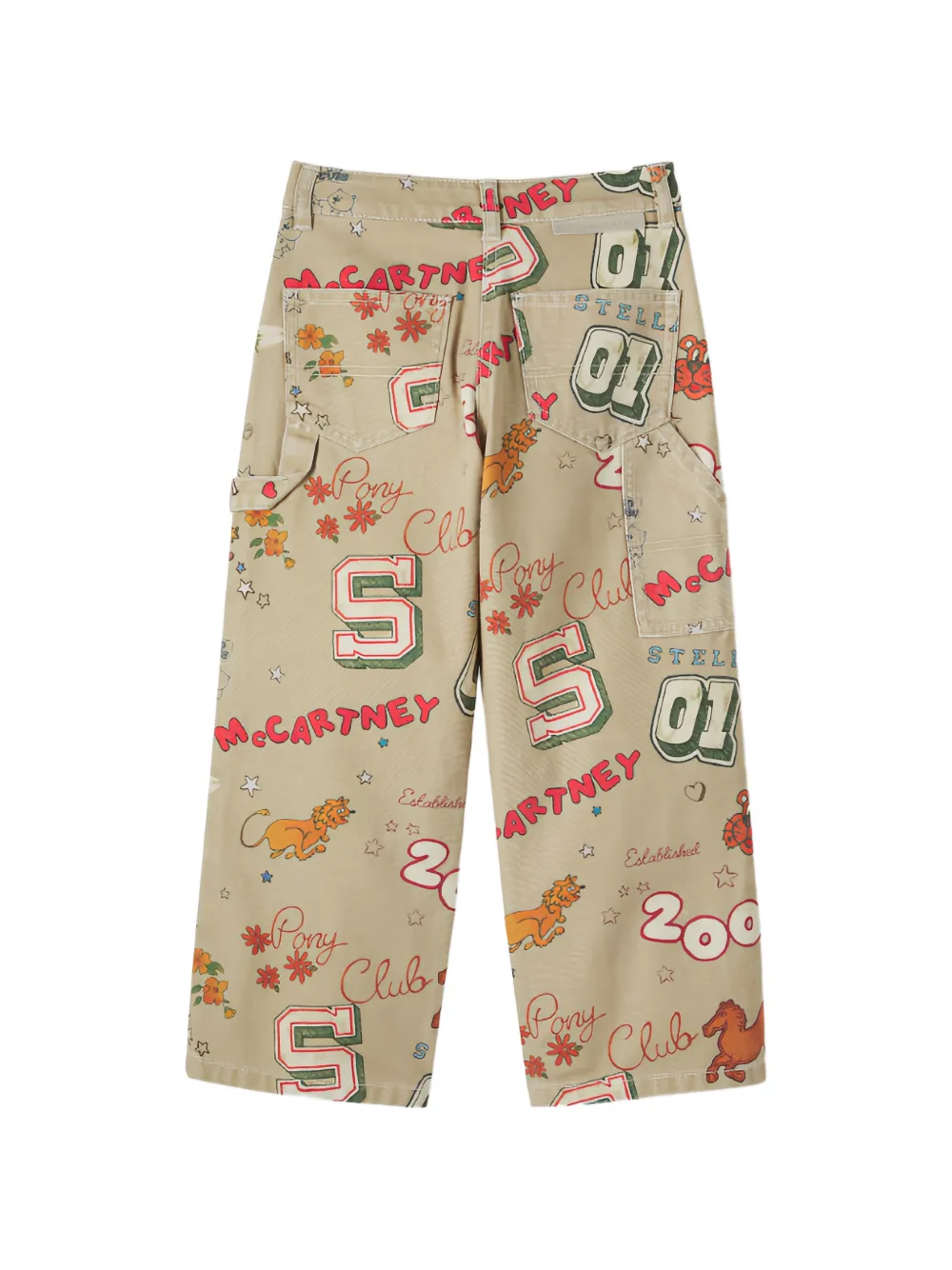Stella McCartney Kids Trainingsbroek met print Beige