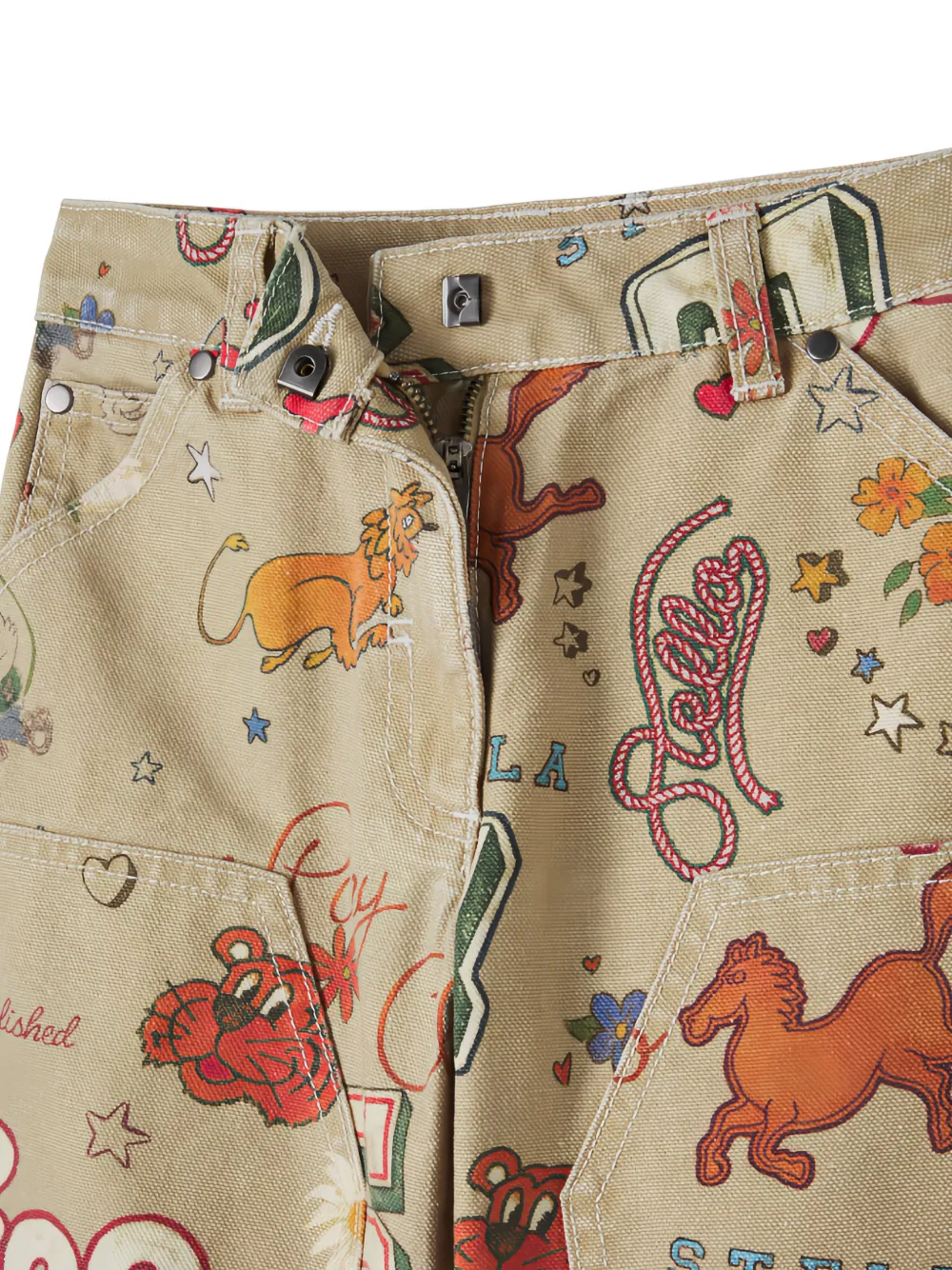 Stella McCartney Kids Trainingsbroek met print Beige