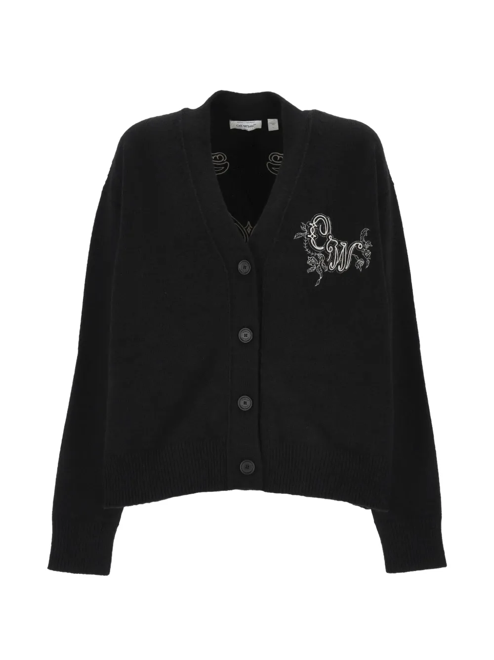 Off-White Arrows embroidered cardigan - Nero