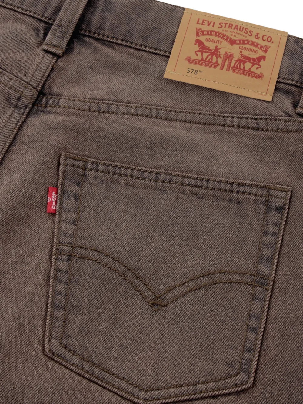 Levi's Kids 578 baggy jeans met logo-patch Bruin