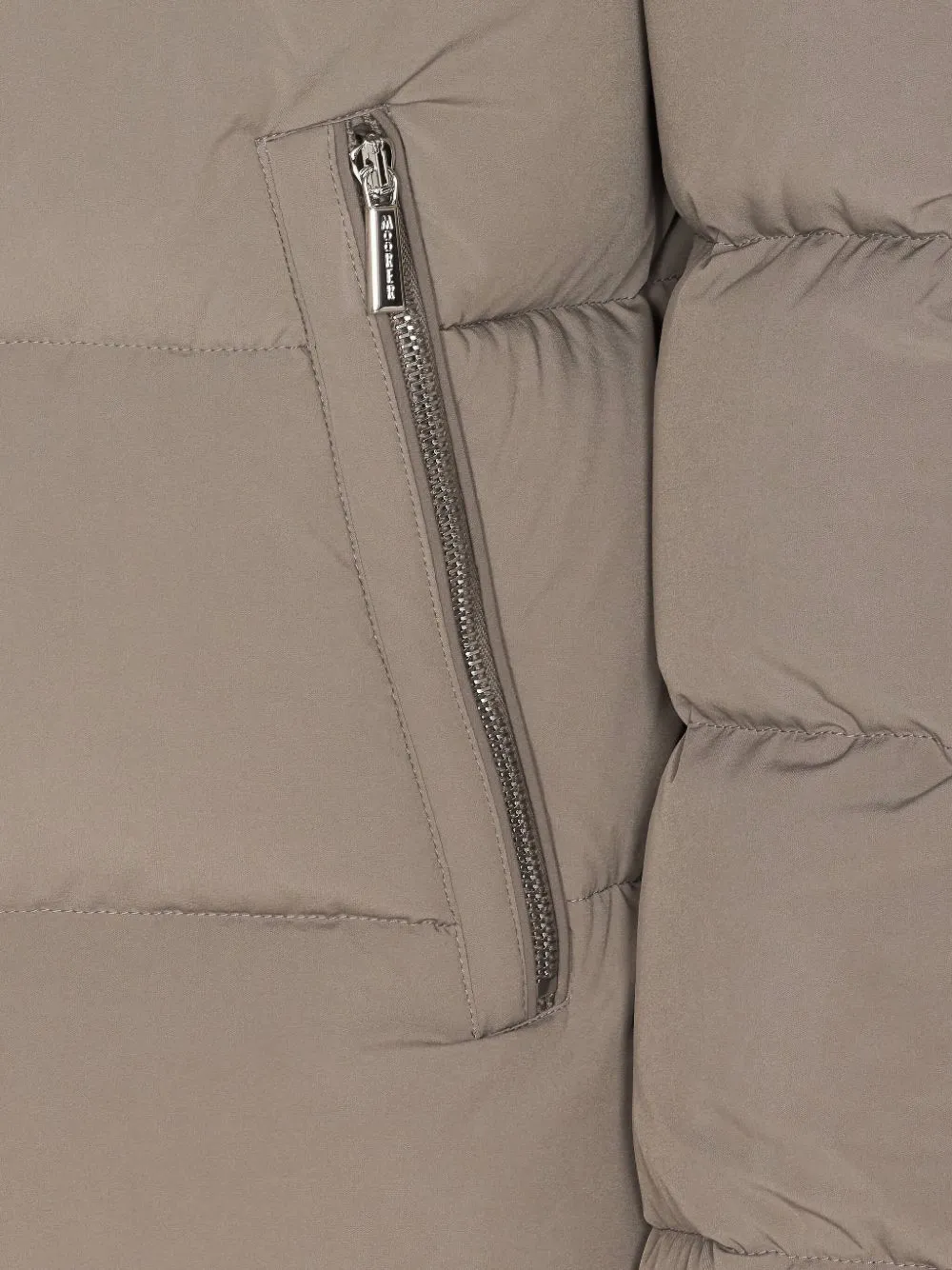 Moorer Alarick-KN quilted hooded jacket Beige
