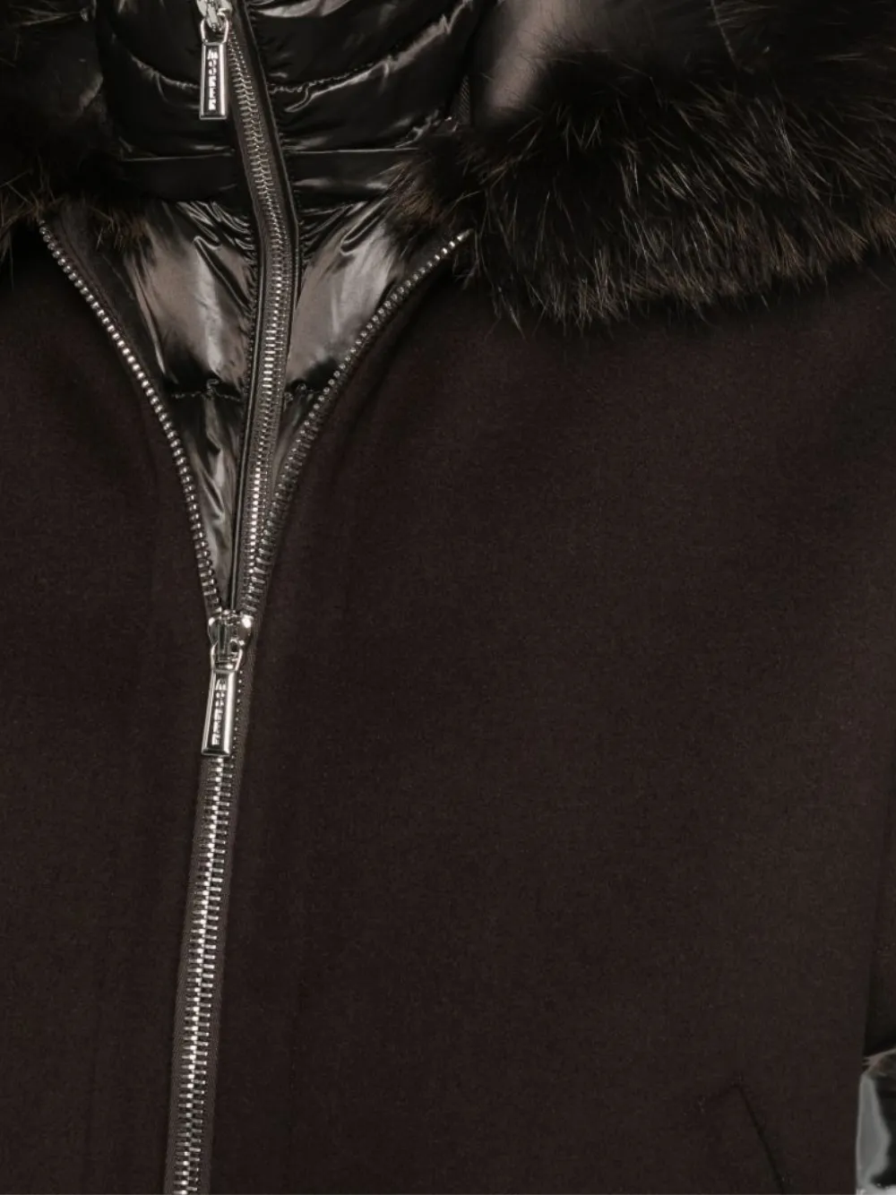 Moorer Pegaso fur-trim jacket Bruin