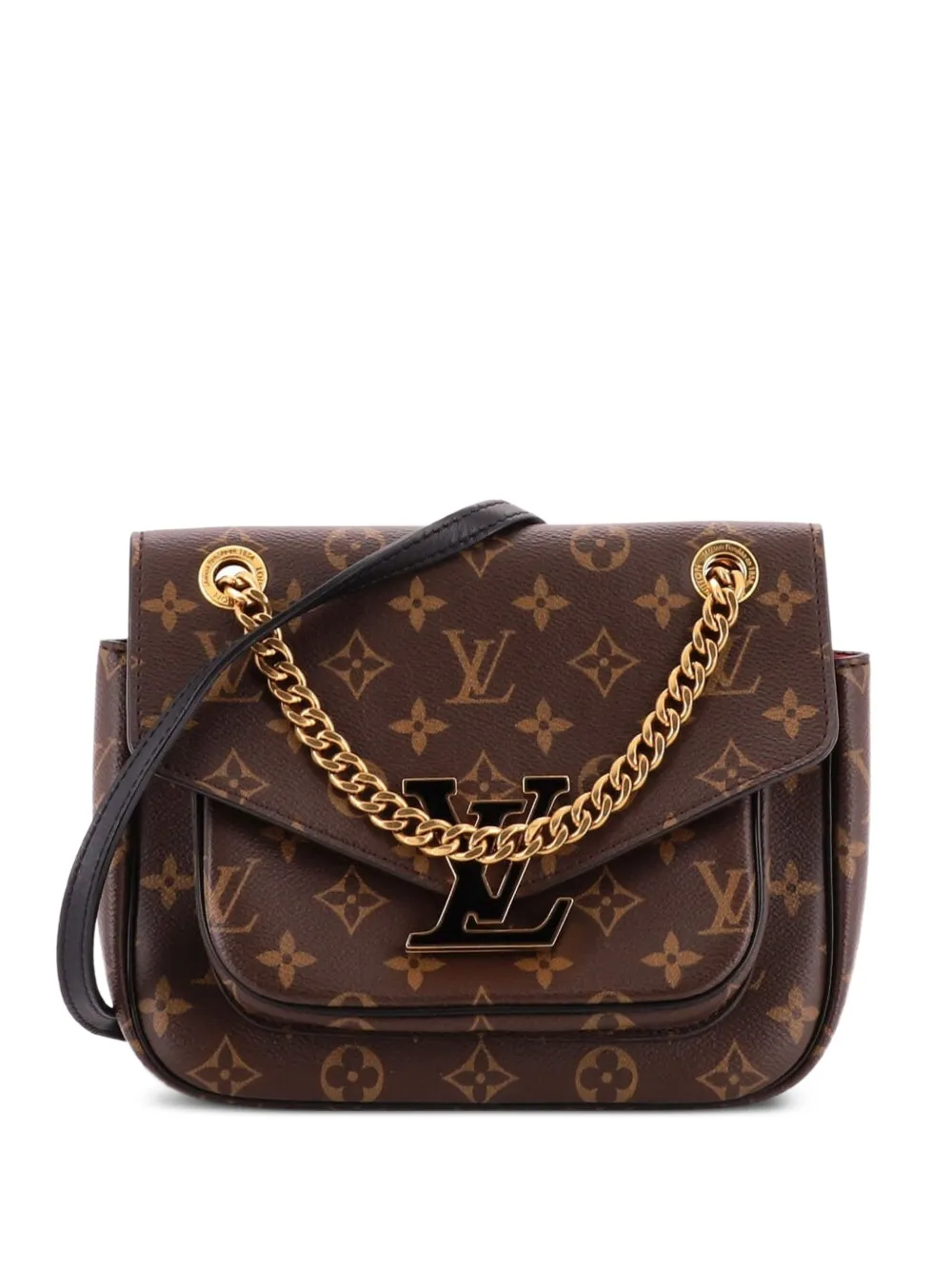 Louis Vuitton Pre-Owned Borsa a mano Passy in tela con monogramma e tracolla - Marrone