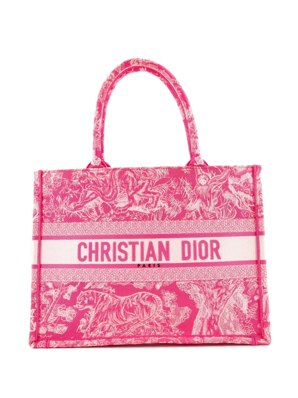 Christian Dior Pre-Owned Borsa tote Book media in tela con ricamo - Rosa