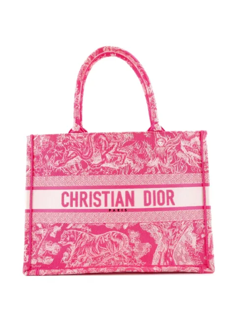 Christian Dior Pre-Owned Book Embroidered 帆布中号手提包