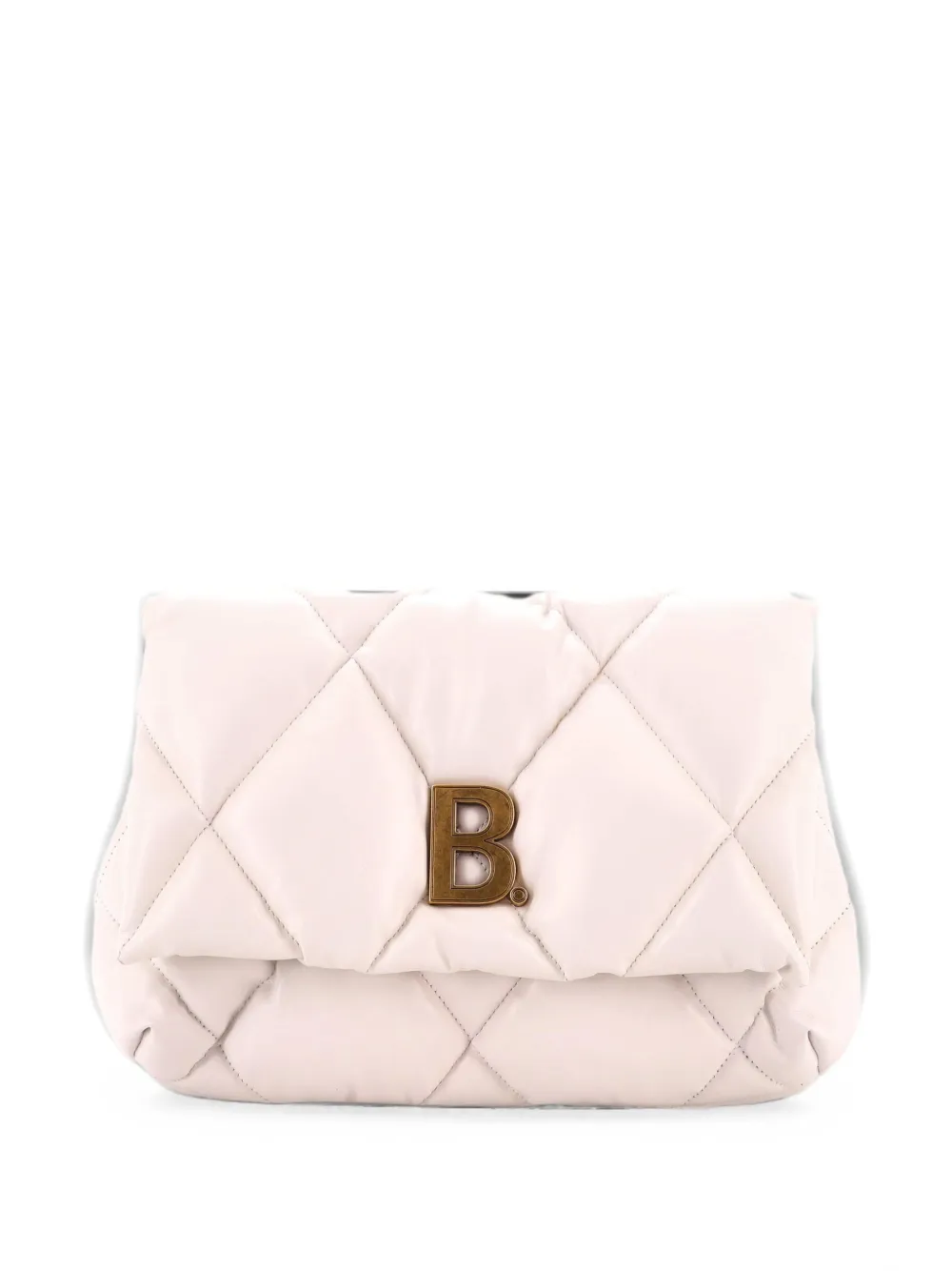 Balenciaga Pre-Owned Mittelgroße Touch Puffy Clutch aus Leder mit Steppung - Weiß