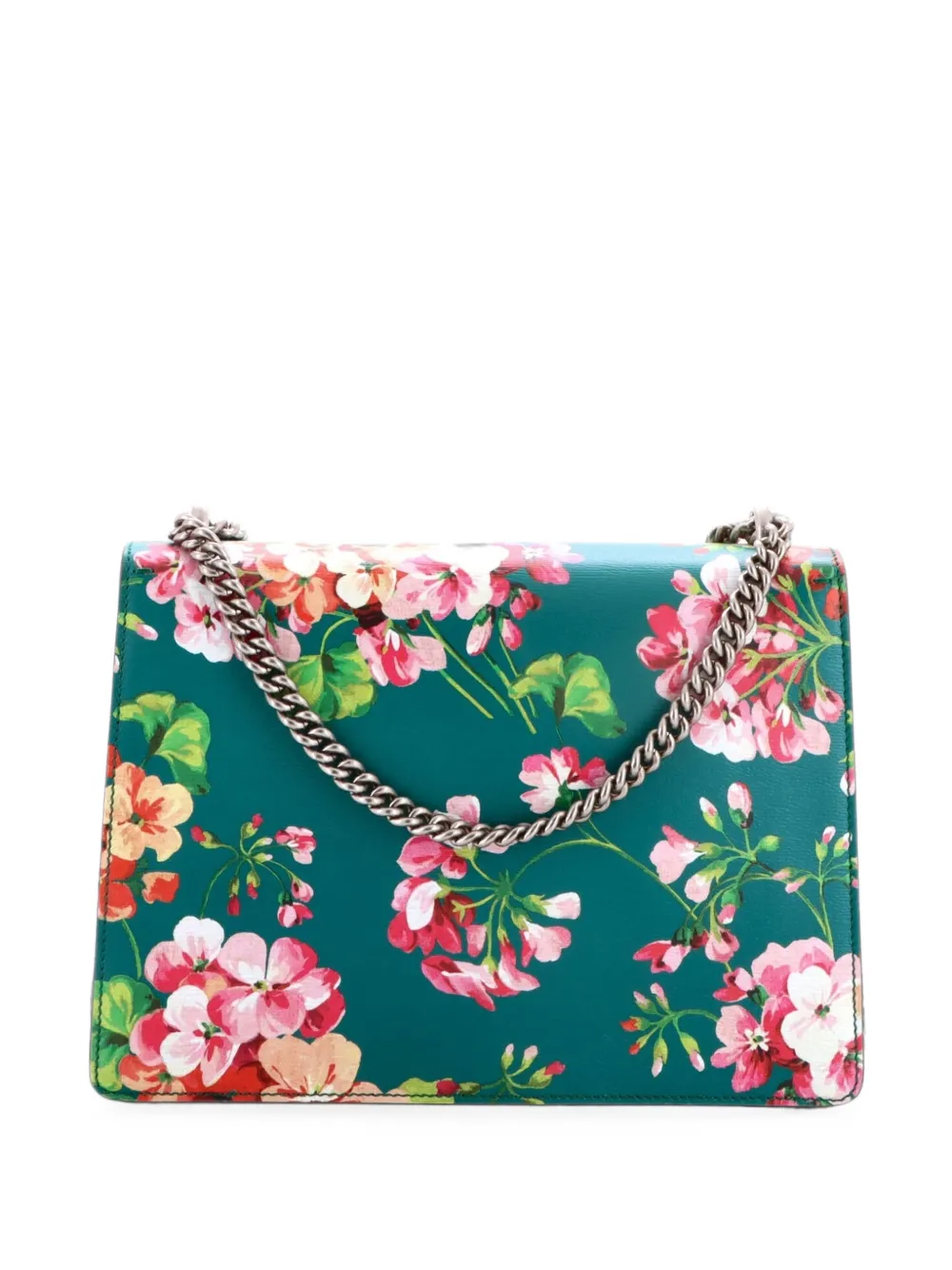 Gucci Pre-Owned Borsa a spalla Dionysus media in pelle con stampa a fiori - Verde