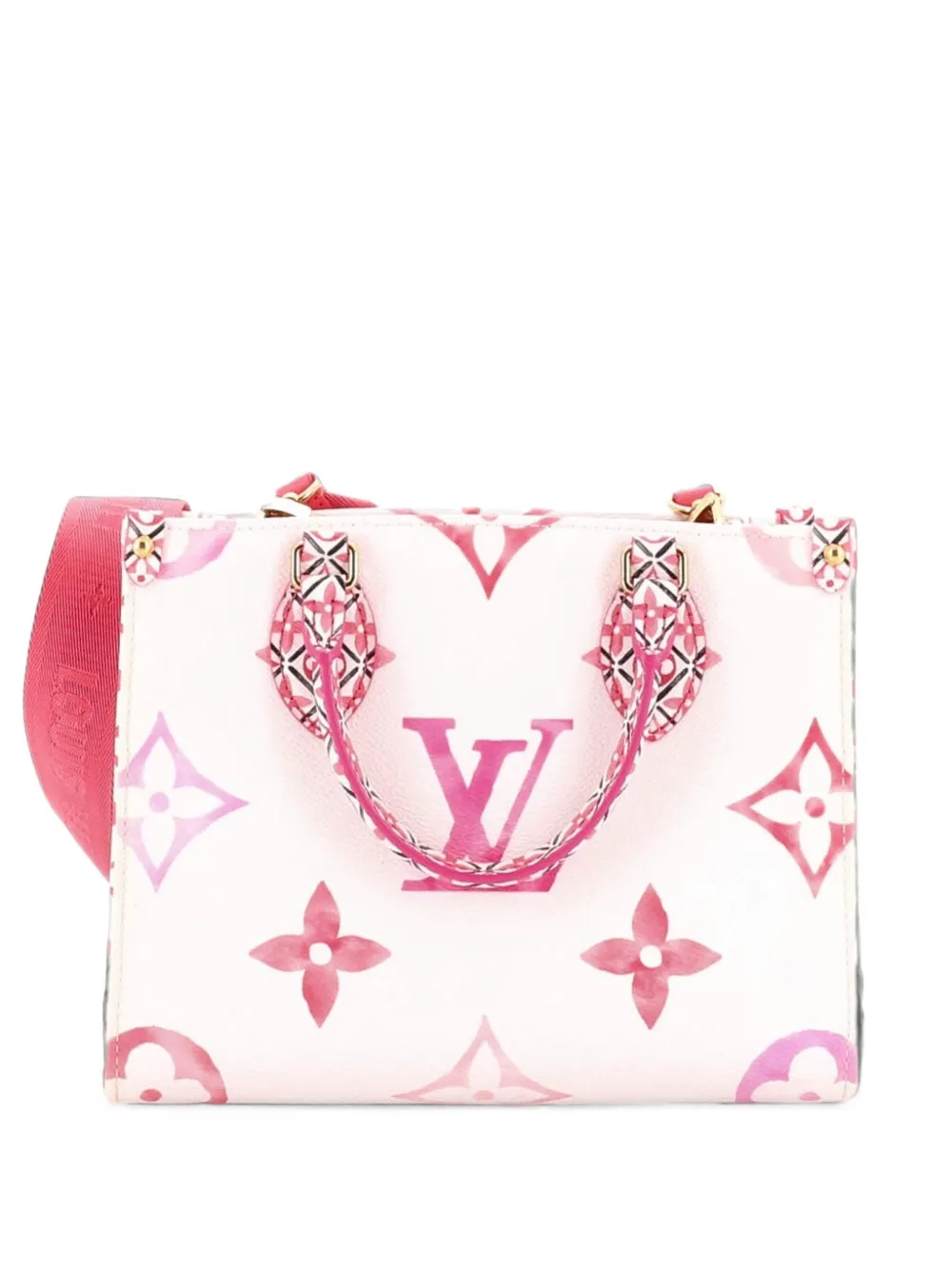 Louis Vuitton Pre-Owned On the Go by the Pool Monogram Watercolour Giant MM Schultertasche - Rosa