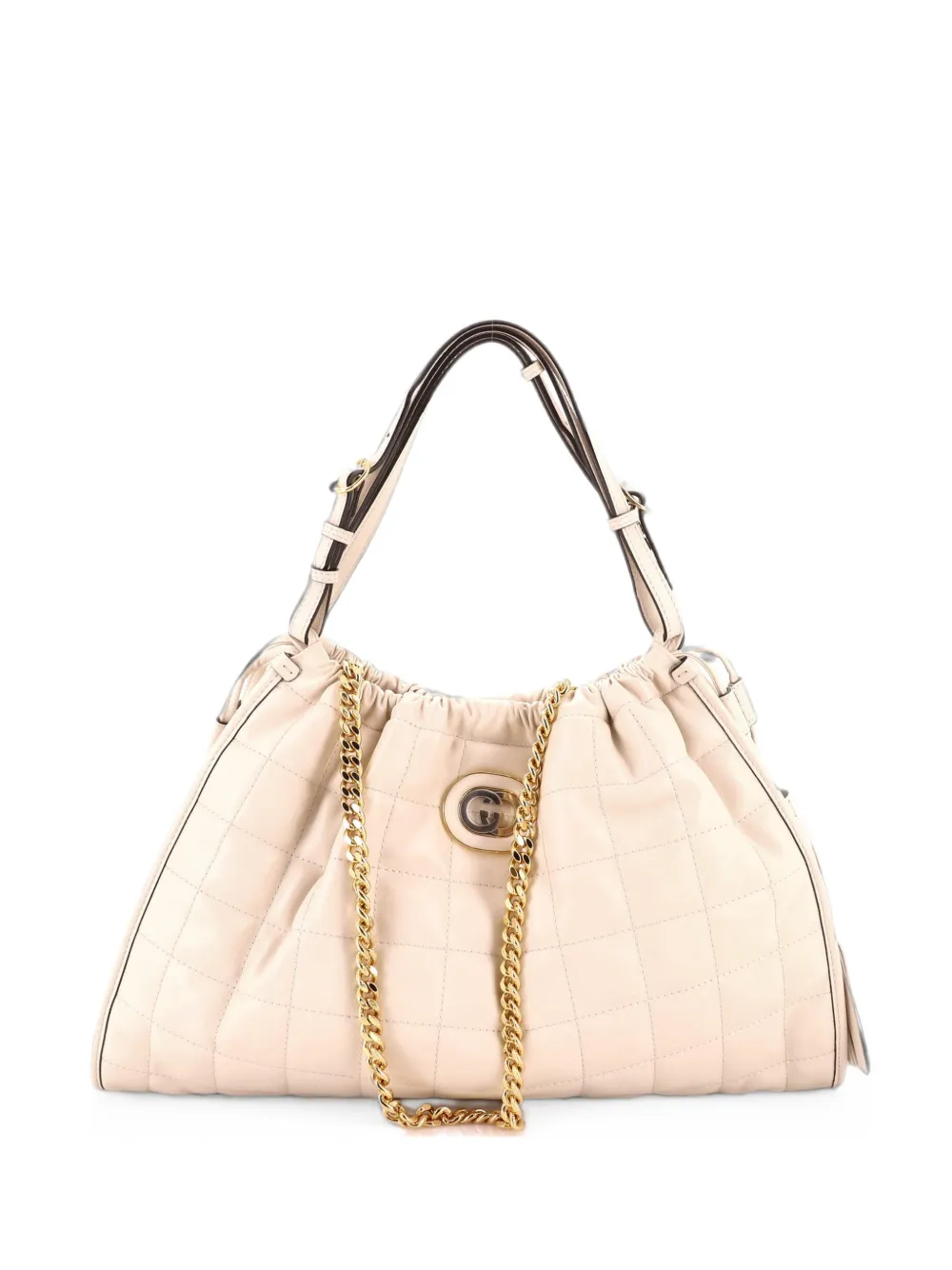 Gucci Pre-Owned Borsa tote media in pelle matelassé con battente - Bianco