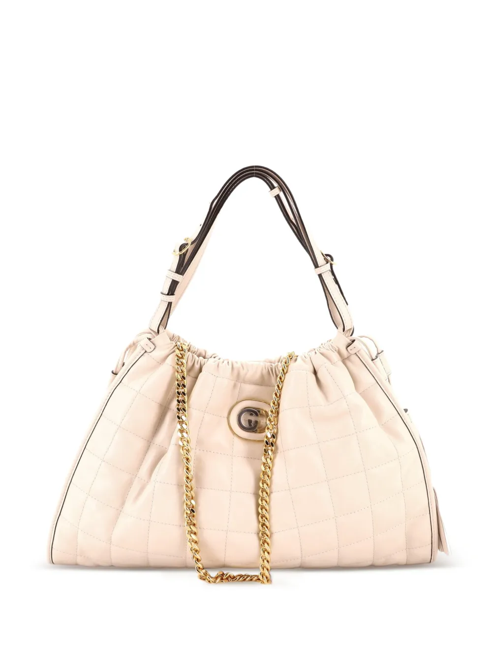 Gucci Pre-Owned Borsa tote media in pelle matelassé con battente - Bianco