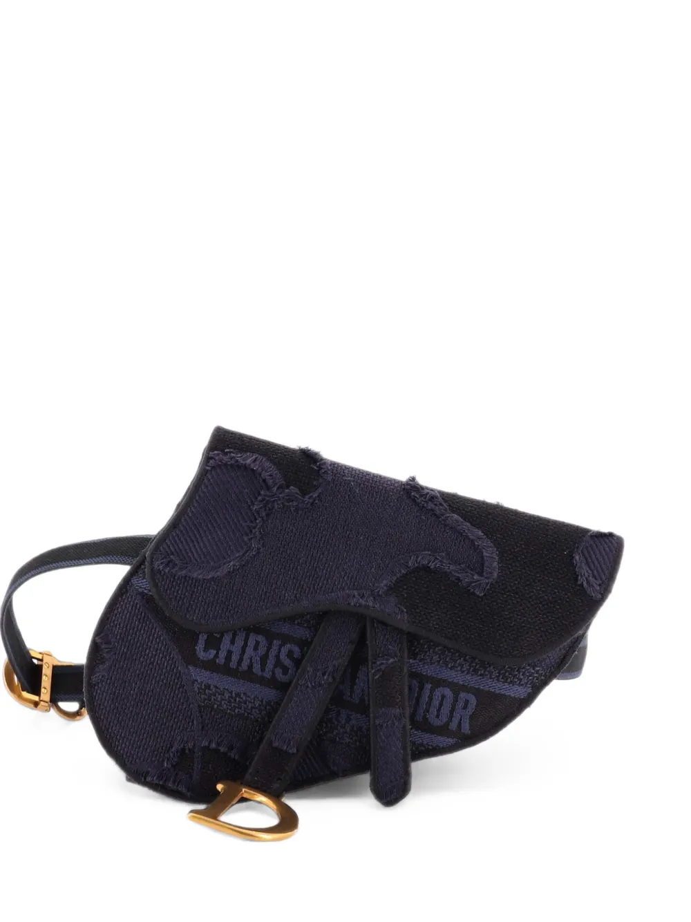 Christian Dior Pre-Owned Saddle Camouflage Embroidered Canvas belt bag - Blu