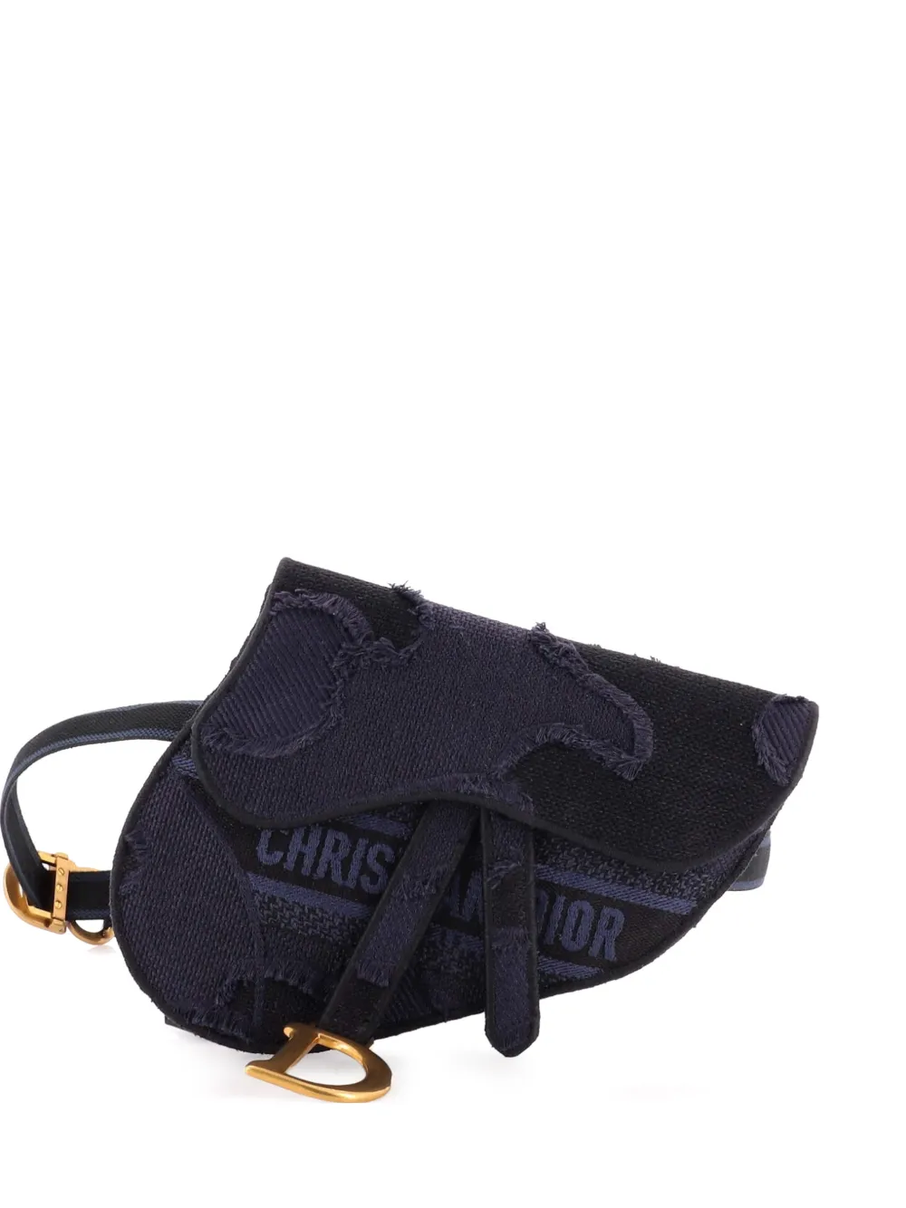 Christian Dior Pre-Owned Saddle Camouflage Embroidered Canvas belt bag - Blu