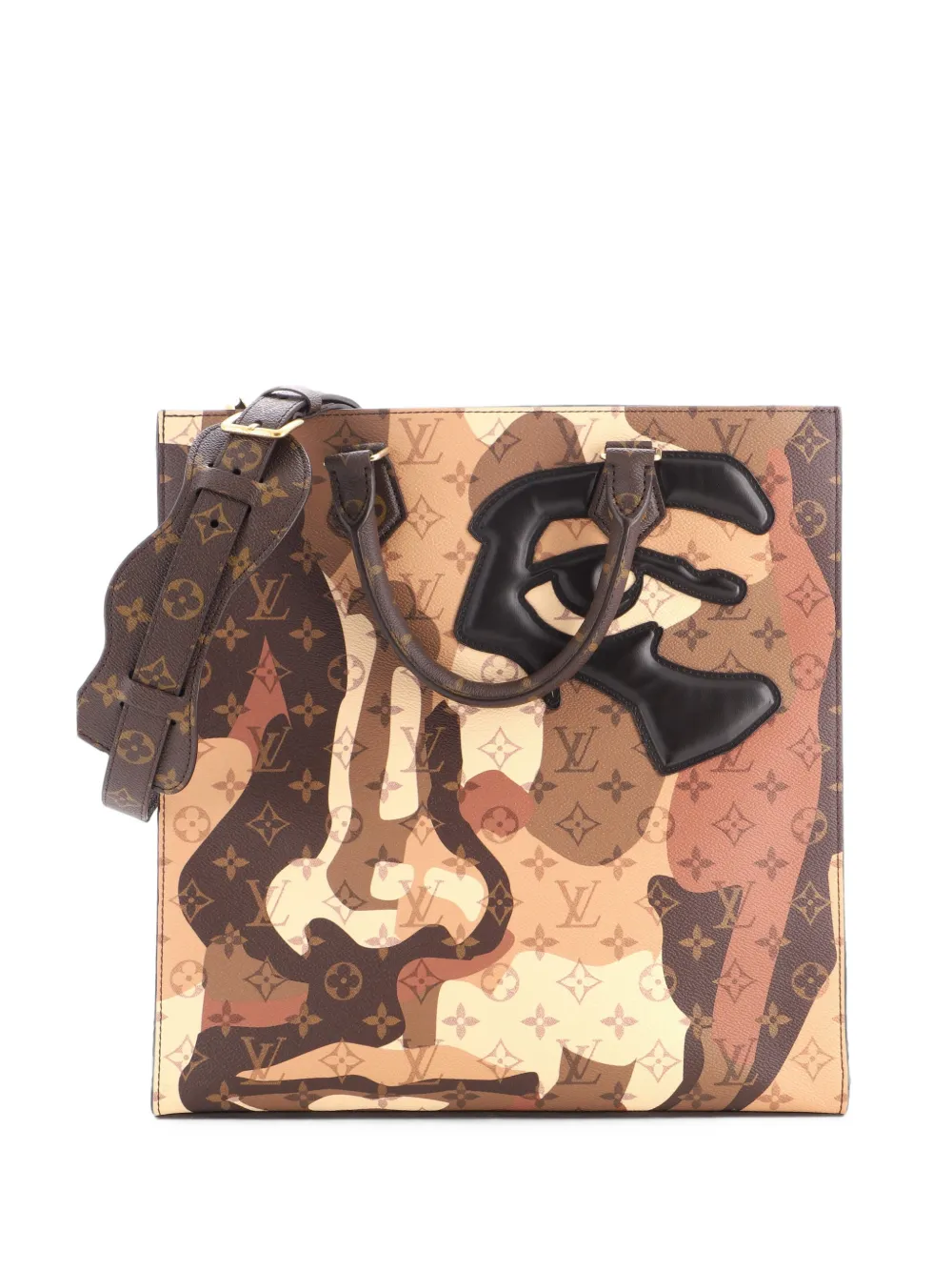 Louis Vuitton Pre-Owned Borsa tote Sac Plat NV Limited Edition con stampa camouflage - Marrone