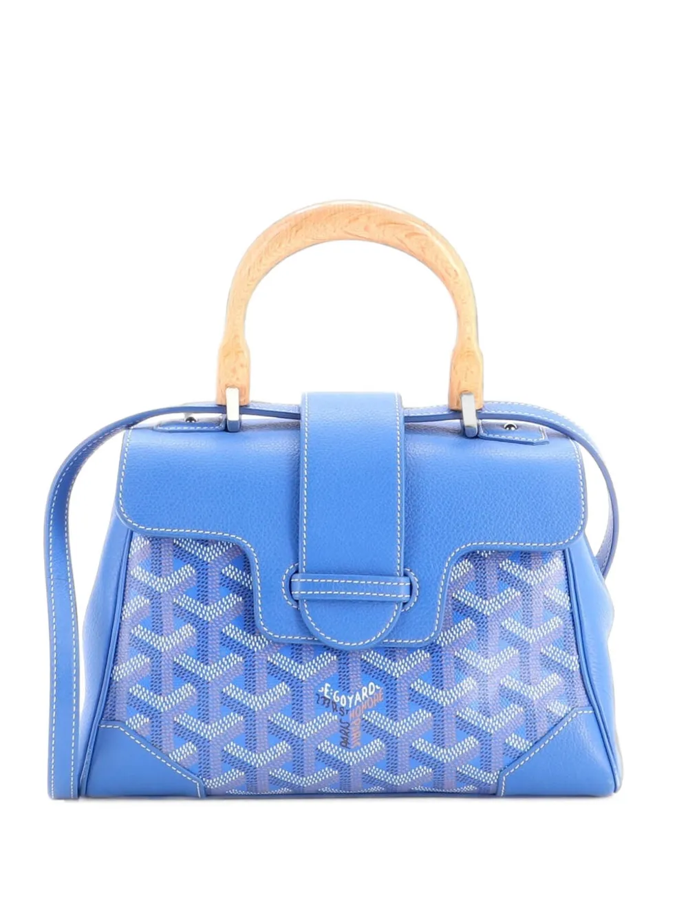 Goyard Pre-Owned Saigon Top Handle Bag Canvas mit Mini-Schultertasche - Blau