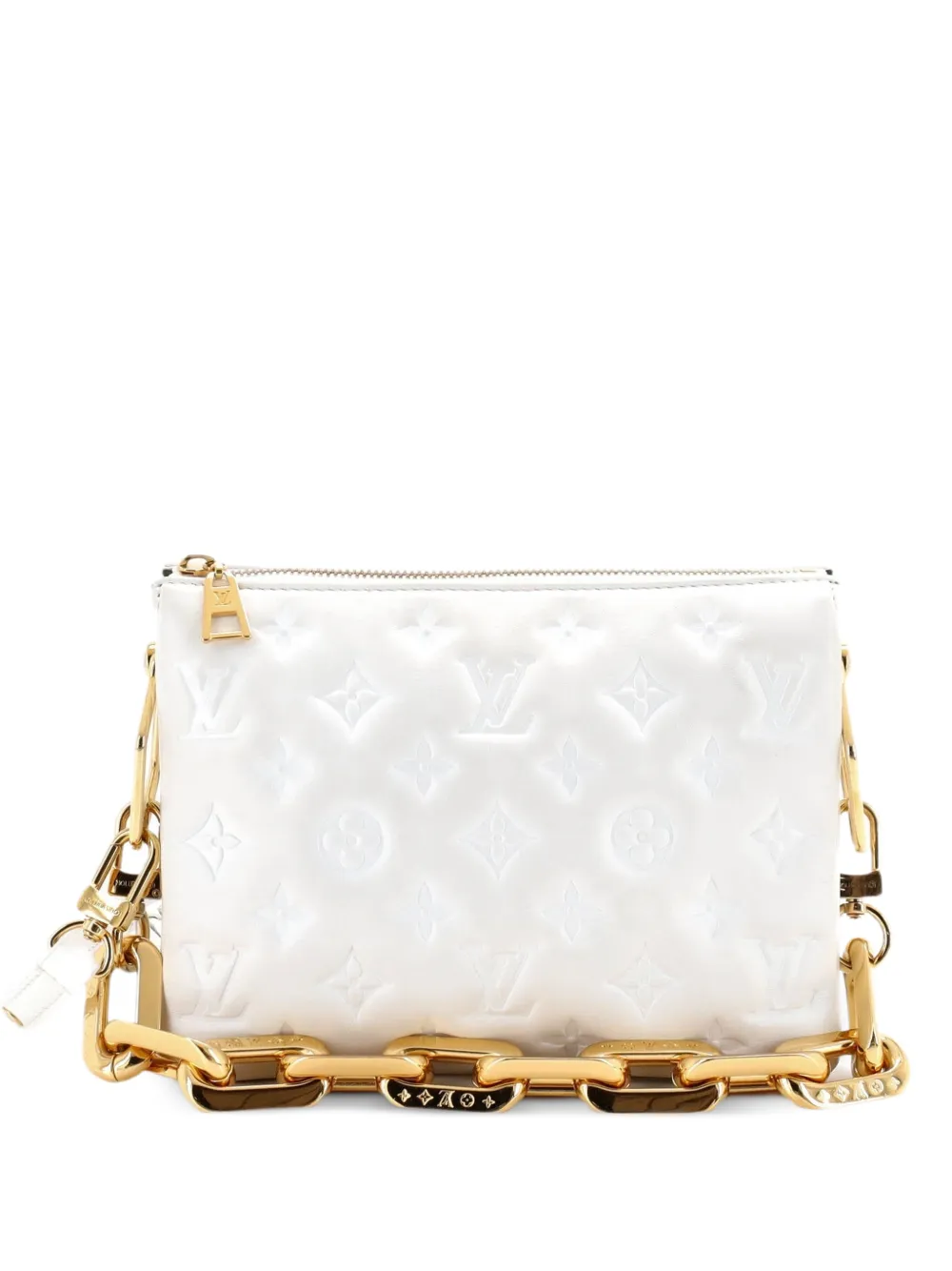 Louis Vuitton Pre-Owned Coussin Bag Monogram Embossed Lambskin BB crossbody bag - Bianco
