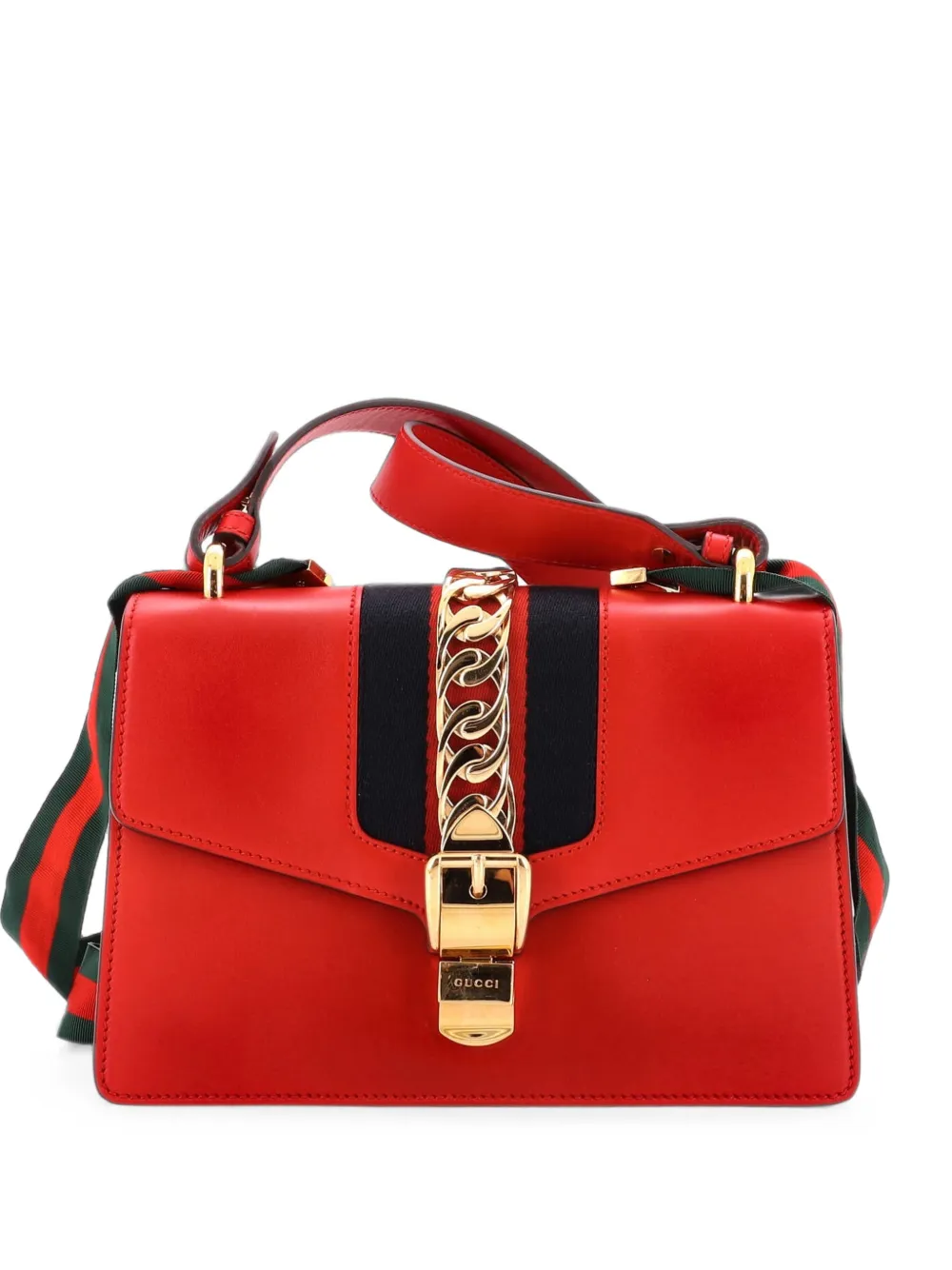 Gucci Pre-Owned Sylvie Leather Small shoulder bag - Rosso