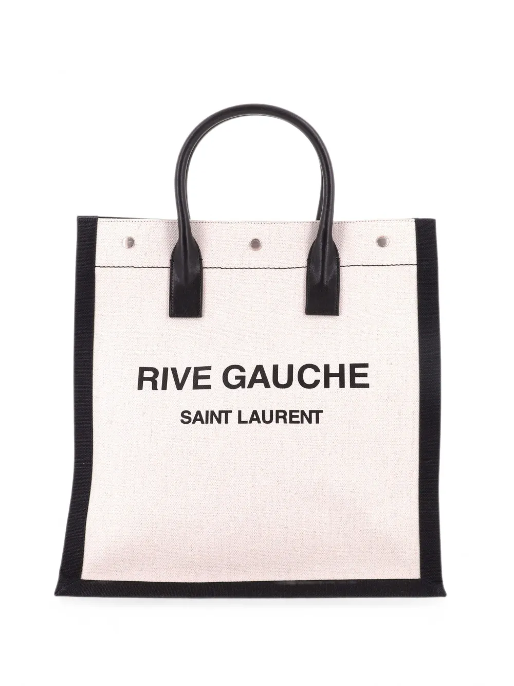 Saint Laurent Pre-Owned Rive Gauche Shopper Maxi-Tote Bag aus Canvas - Nude