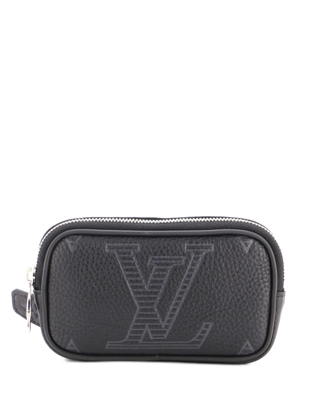 Louis Vuitton Pre-Owned Signature Pocket Monogram Shadow Giant Taurillon Leather belt bag in Black